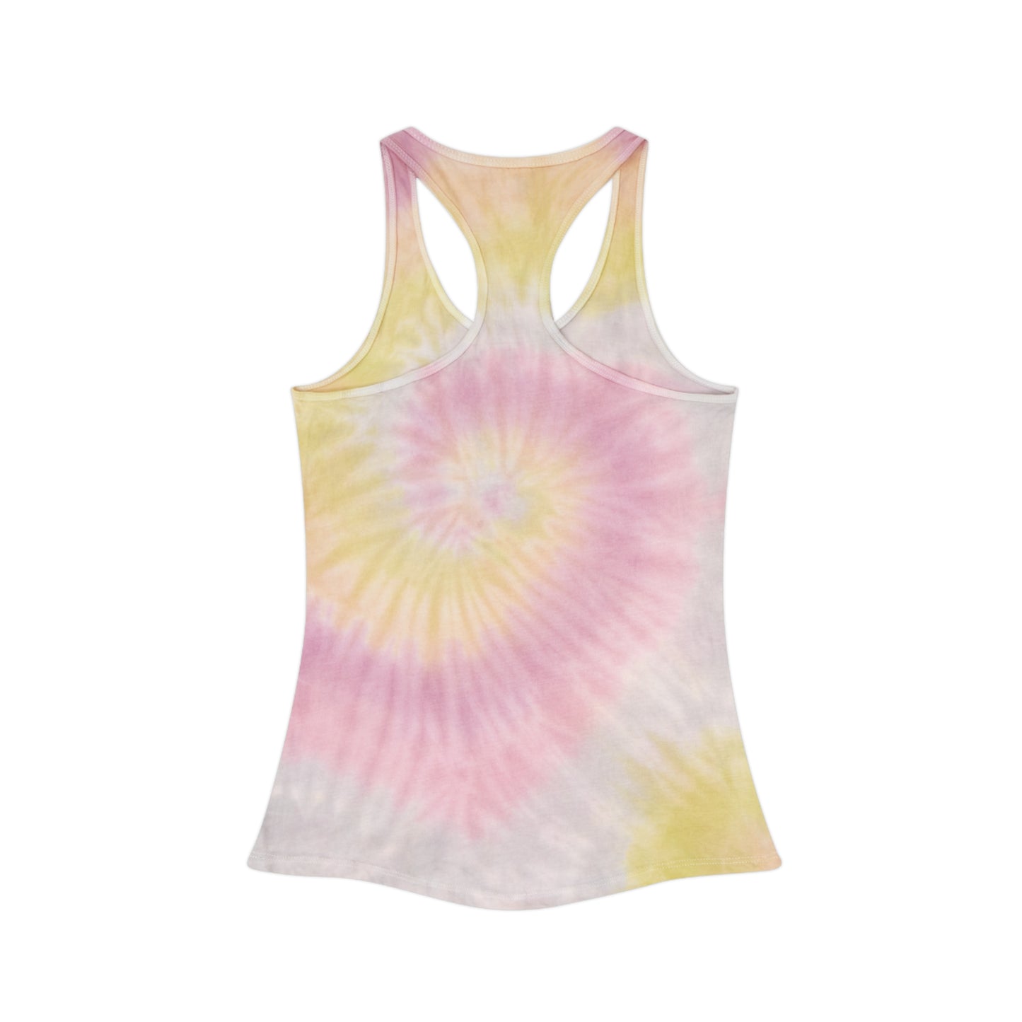 California Tie Dye Racerback Tank Top - "No Space for Hate"