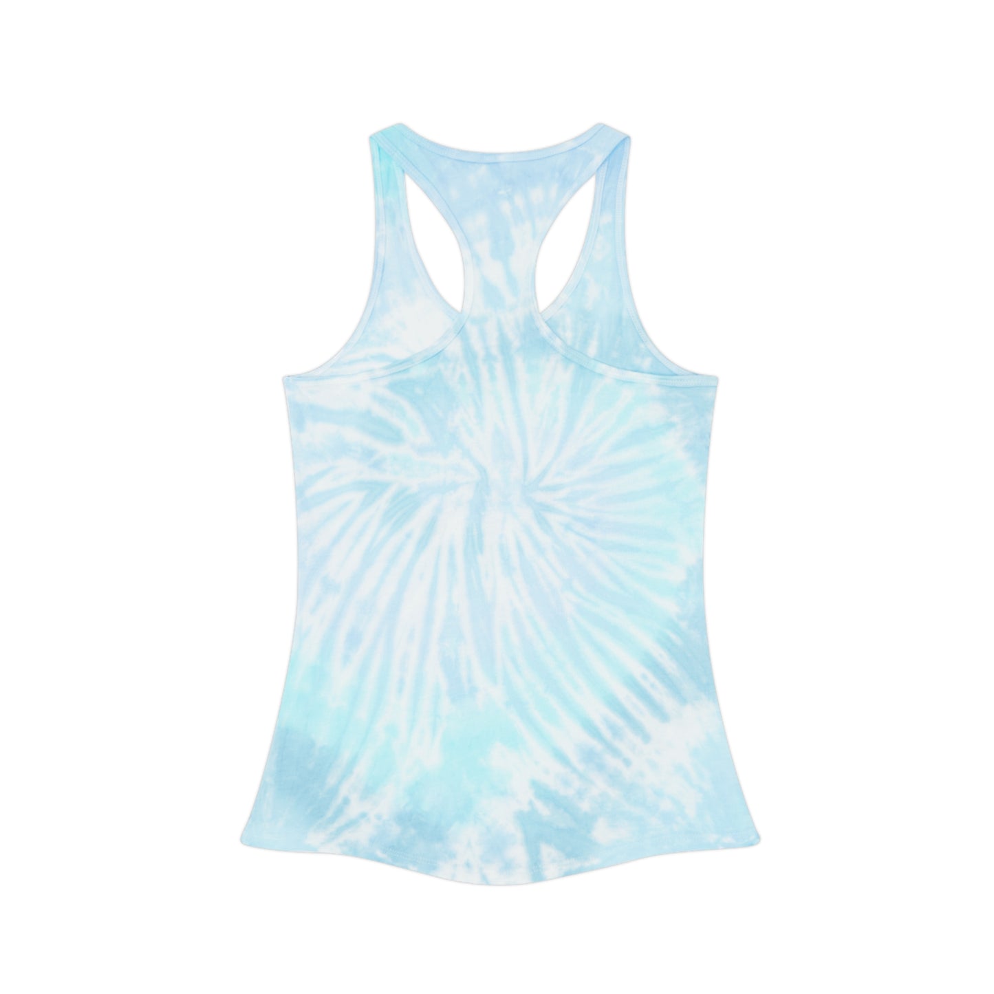 California Tie Dye Racerback Tank Top - "No Space for Hate"